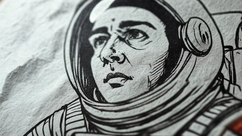 astronaute-blackandwhite-noiretblanc