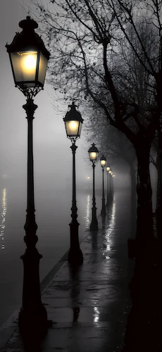 lampposts-fog-mist-lampadaires-brouillard