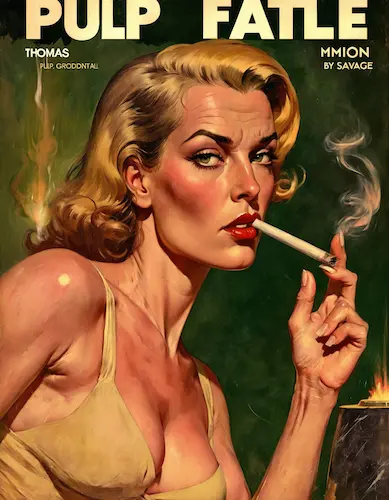 Pulp-Fatale-woman-smoking-femme-pinup-fumant