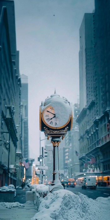 horloge-clock-snow-neige-city-ville