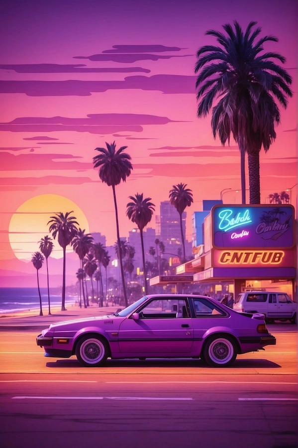 retro-car-80s-beach-road