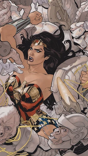 superhéroïne-combat-robots-superheroine-fight-robots-dc-comics-wonderwomen