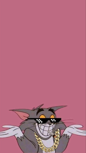 tom-jerry-cat-chat-pink-rose